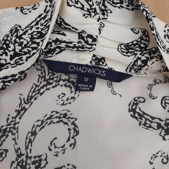 $5 DEAL Chadwicks Paisley Print Blouse - Picture 4 of 5
